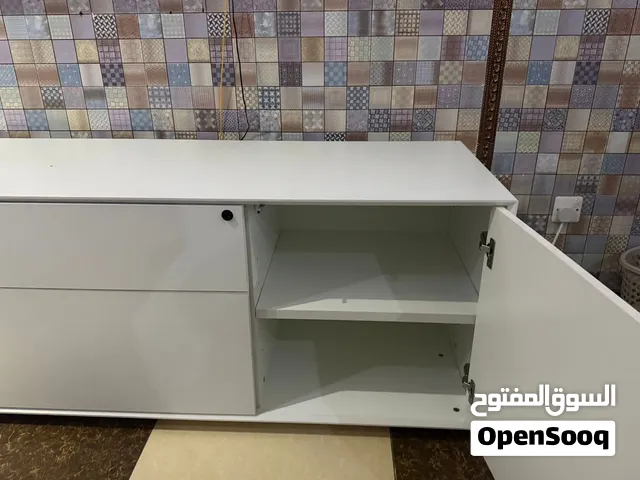 Large white cabinet with lock