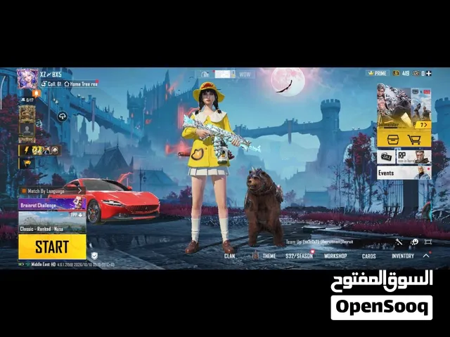 حساب ببجي الفل 78  مستوى الاسكنات لفل 61  ذهبيه 1  بدله اكس 2  اسلحه 34