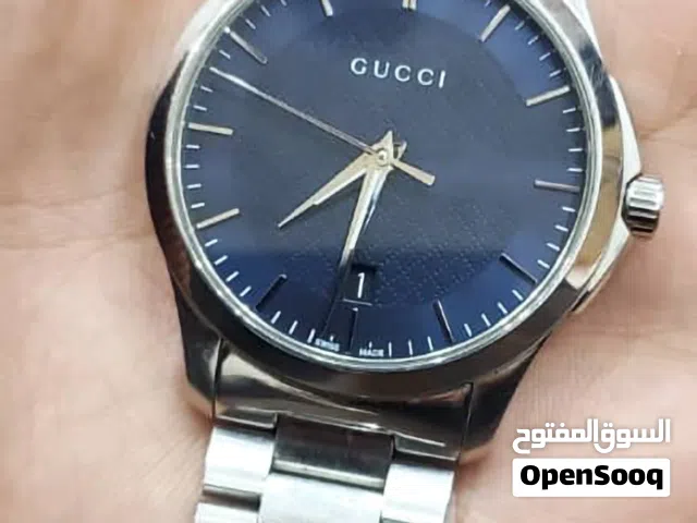 ساعة قوتشي صناعة سويسري استخدام شخصي شبه جديد مع  علبتها والسعر نهائي 200 الف