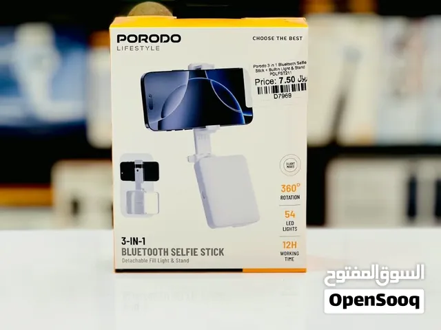 Brand New Porodo 3 in 1 Selfie Stick in Oman 360 Rotation