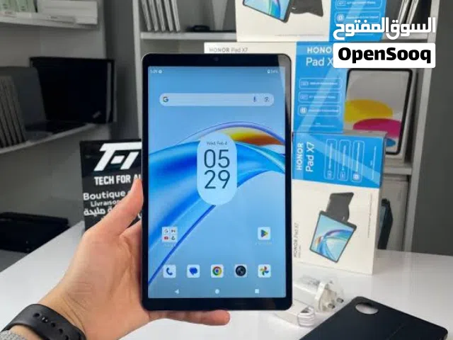 تابلت هونور x7 lite مستعمل بحالة الوكالة اغراضة والكرتونة الاصلية رام 8 ذاكرة 128 مع خط