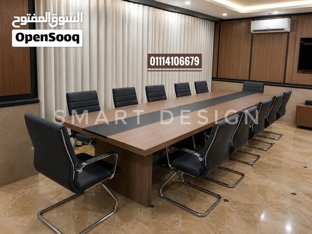 ترابيزة اجتماعات مودرن خشب mdf اسباني مستورد - meeting table - اثاث مكتبي