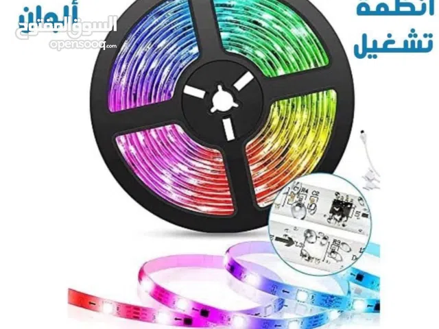 حبل ضوء شريط اضائه ليد تحكم عن طريق الصوت او ريموت تطبيق الهاتف يضئ الوان زينه ديكور LED RGB LIGHT