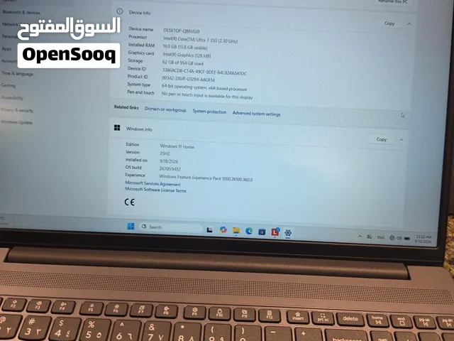 Lenovo IdeaPad Slim 3 Core Ultra 7 355 - 16GB - 1TB - شبه جديد