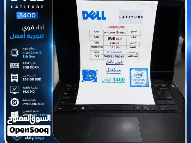 DEEL cor I5 RAM 8g SSD 256 MONI 15.6