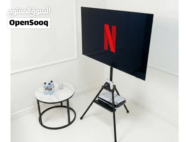 ستاند تلفاز حديدي بشكل لوحة رسم - يتحمل 75 بوصه، اقل سعر في السوق جميل جدا- TV ART STAND