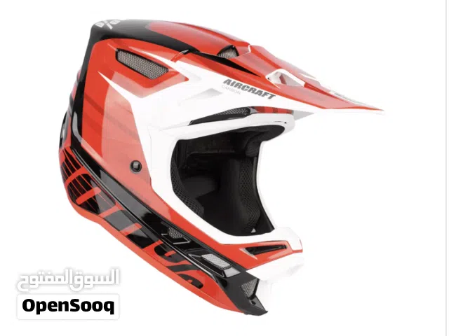 100% Aircraft Carbon Red Best Protection Motocross Helmet - 836594
