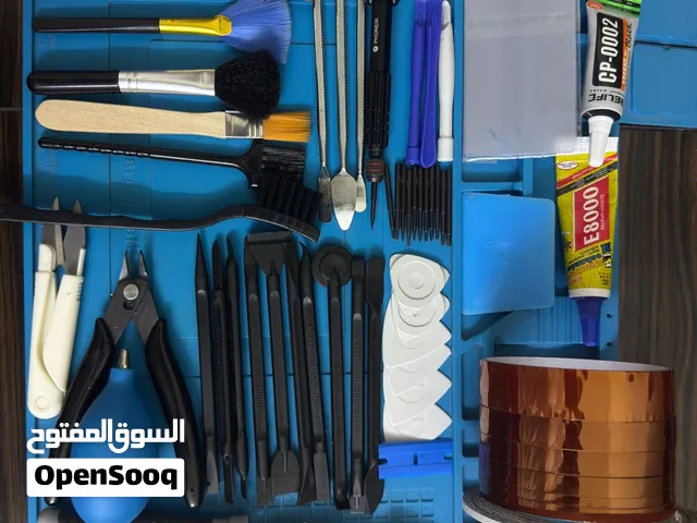 بكج أدوات فك وفتح الشاشات وتغيير البطاريات ولواصق الصيانة (أكثر من 15 أداة)