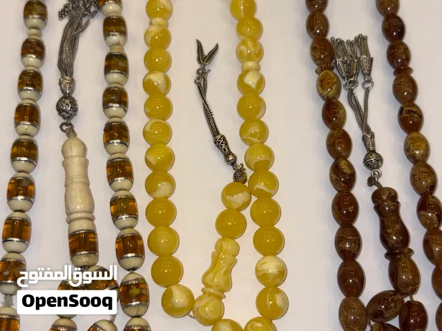 مسابح عدد 3 قديم من الكهرب ( الكهرمان)
