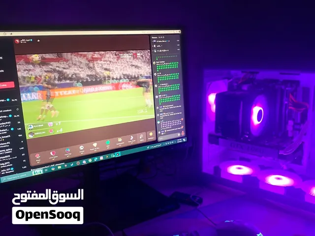 جهاز كمبيوتر شبه جديد استخدام 3 شهور شاشة SAMSUNG 19 بوصه 60 هيرتز كيبورد ابيض ميكانيكل ماوس اسود