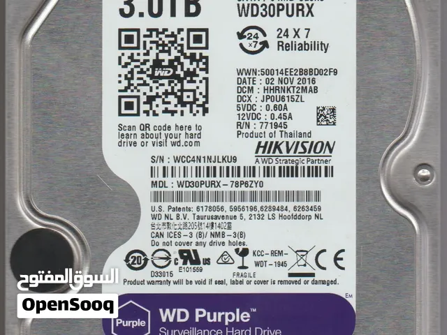 هارد ديسك عدد اثنين       WD purple surveillanse 3 tera + 2 tera