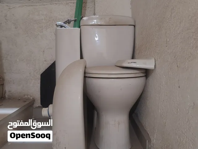 طقم حمام ديورافيت 3 قطع لون أبيض مستعمل قاعدة تواليت + حوض بعامود + بانيو