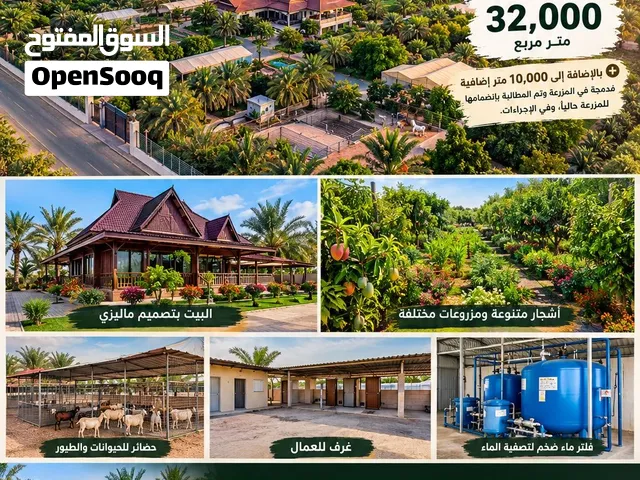 للبيع مزرعة vip مزرعة فخمة في الرميس بركاء تبعد عن مسقط 5 دقائق مزرعة مميزه وراقيه ومرتبه جدا