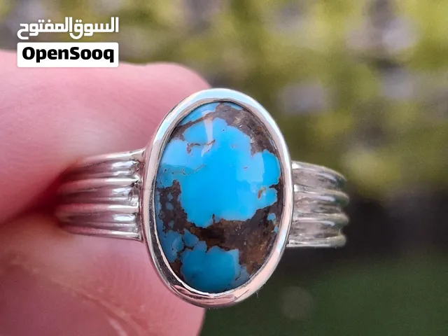 Certified Natural Nishapur Turquoise Ring