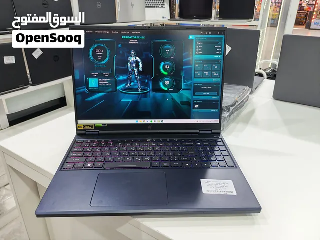 Acer predator A16 core i9Hx 14gen Ram16ddr5 Hard1000NVME Nvidia Rtx 4070 8g 240 hz جمينج جيل 14