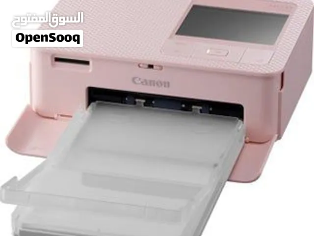 طابعة صور كانون Canon selphy cp 1500 مع علبتين حبر وحده جديدة وحده مستعمله مع أوراق زيادة، with ink