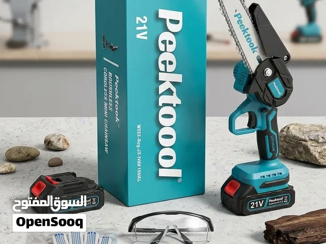 منشار شجر لاسلكي ميني Peektoool بطارية 21 فولت مع طقم ملحقات كامل