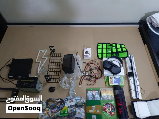 مجموعة أغراض وإكسسوارات متنوعة للبيع ألعاب PS3 ومسجلات وسماعات ومنظمات for sale contact WhatsApp