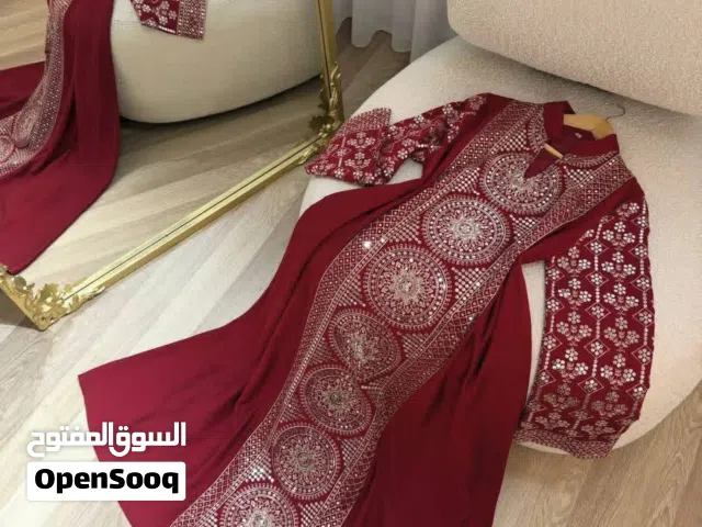 عباية كتان بيور مطرز