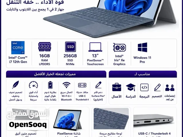 Microsoft Surface Pro 9 i7 12th Gen 16 RAM 256SSD