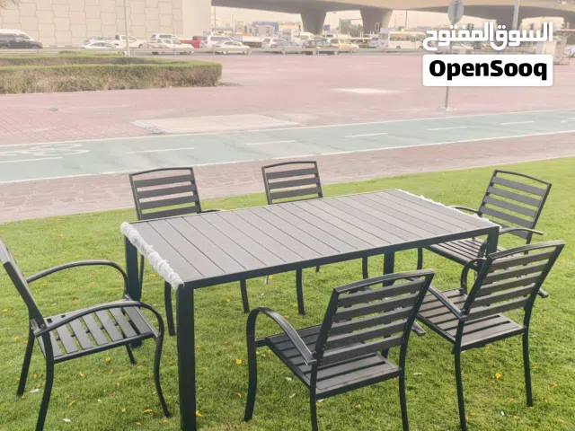 Outdoor dining table set with 6 chairs. Strong metal frame