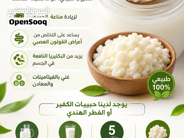 بروبيوتيك طبيعي – الكفير (الفطر الهندي) لدعم صحة الجهاز الهضمي والقولون