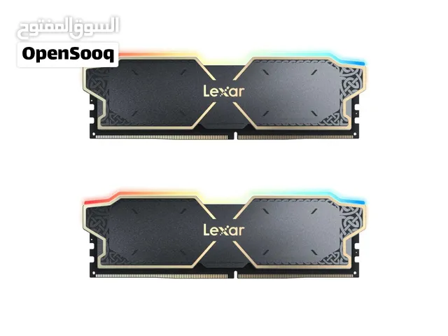 ذاكرة ليكسار ثور RGB DDR5 سعة 32 جيجابايت (2 × 16 جيجابايت) بتردد 6000 ميجاهرتز وتوقيت CL38 - أسود