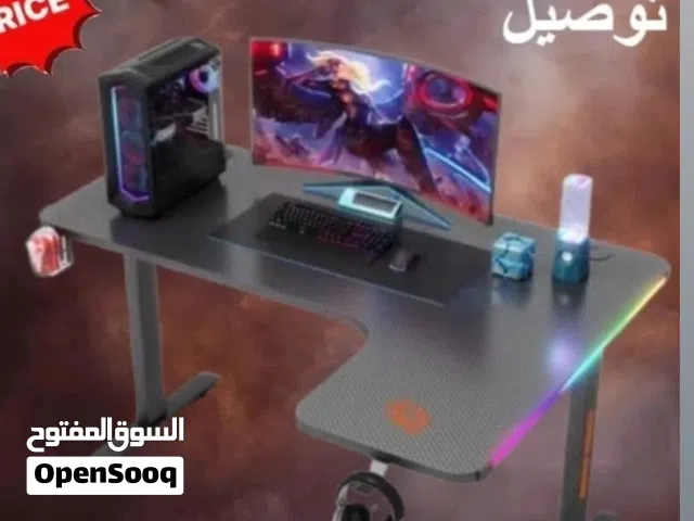 طاولة على شكل حرف L porodo gaming table