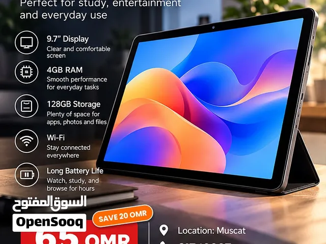 Xiaomi Redmi Pad 2 شاومي ريدمي باد 2 - 9.7 4GB/128GB Wi-Fi - With Cover - Like New