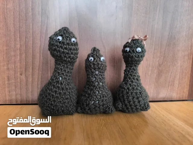 العاب كروشيه ديناصور 3 قطع  صنع منزلي