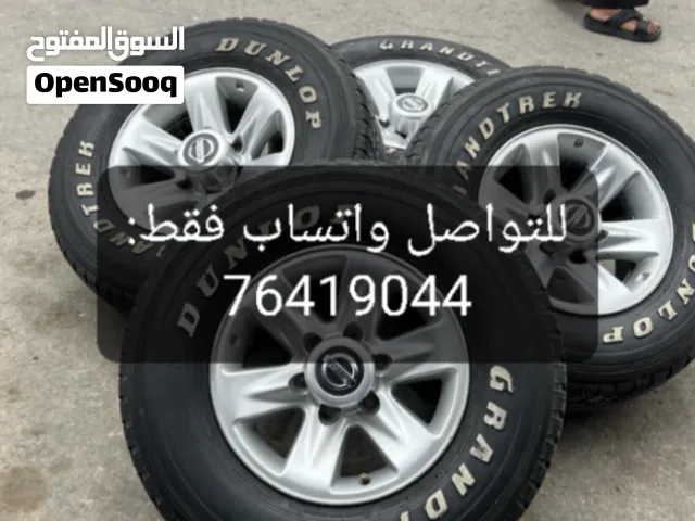 رنقات نيسان فتك مقاس 16 مع اطارات دنلوب وكاله الاصلي 275.70.16 للبيع