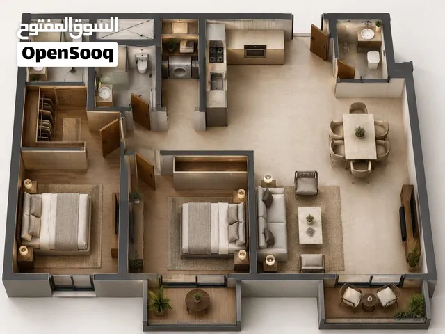 شقة من غرفتي نوم  إطلالة مرتفعة على الفناء الداخلي