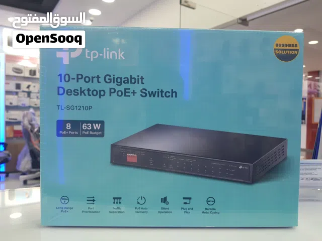 TP LINK TL-SG1210P10-Port Gigabit Desktop Switch with 8-Port PoE+  تي بي لينك TL-SG1210P محول سطح ال