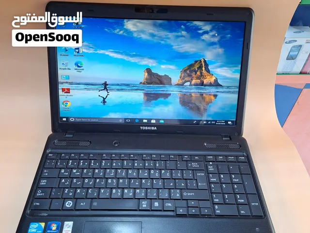 TOSHIBA CORE i3 6GB RAM 320GB HDD 15.6 INCH SCREEEN WINDOWS 10PRO MICROSOFT OFFICE INSTALLED ALL WOR