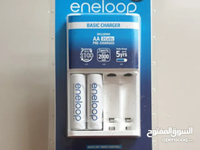Panasonic Battery Charger شاحن بطاريات بناسونك صناعة اليابان مع بطاريات شحن عدد 2 قياس AA