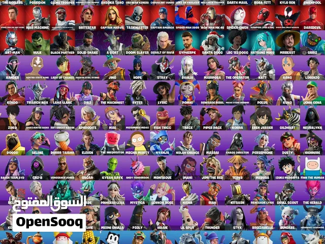 حساب فورت نايت فيه 160 سكن