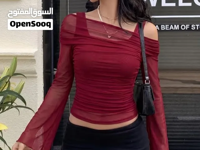 توب برغندي جديد ما ملبوس من شي ان ويلبس xs و s يخبلللللللل والله