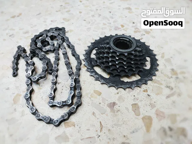 فرويل (تروس) 7 سرعات تايواني اصلي للبسكليت مع الجنزير  7 speed bicycle  freewheel with chain