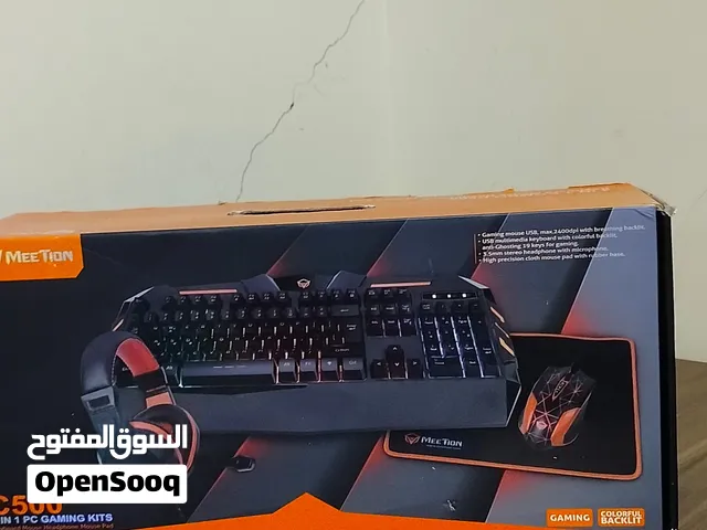طقم ألعاب Meetion C500 (كيبورد + ماوس + ماوس باد) مستعمل للبيع(بدون سماعات)شوف الوصف