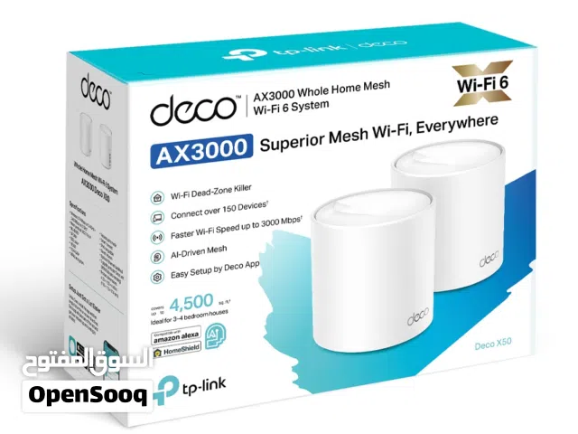 Tp-Link Deco AX3000 Whole Home Mesh WiFi 6 System  -  2 Pack