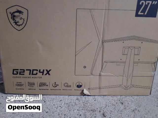 شاشة msi دقة 1080P منحنية قياس 27 معدل تردد 240 فريم ( هيرتز ) للبيع