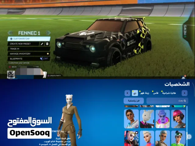 Personal Sony & Epic Games account with a full of Fortnite and Rocket League items and skins