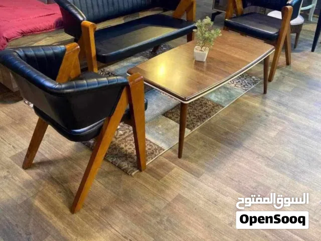 طقم كنب مودرن مستورد خشب زان ثنائية + مفرد عدد 2