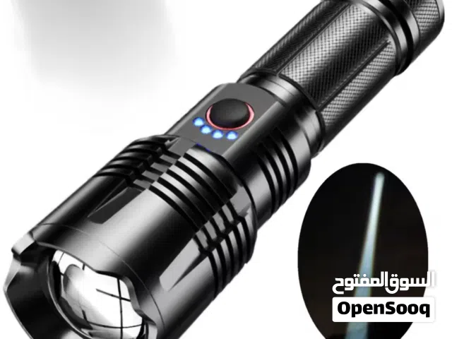لايت كشاف يدوي الأسود الأصلي  مسافة عشرات الكيلو مترات  مع التحكم بانتشار الضوء