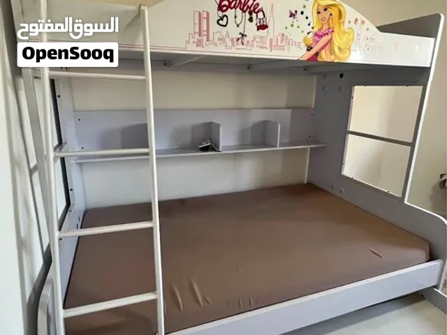 تخت طابقين باربي خشب ثقبل