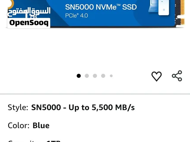 WD Blue SN5000 500GB or 1TB SSD