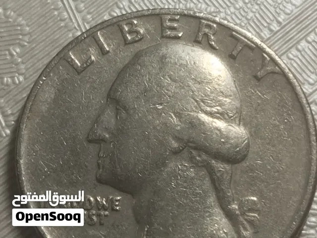 عملتين أمريكيتين ربع دولار خطأ السك  1966 و 1967 دبل احرف و ربع دولار قديم 1909