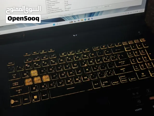 لابتوب ASUS TUF F17 بحالة جيدة للبيع رام 32