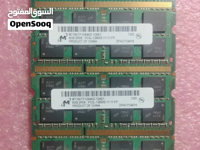 أربع حبات رام 8 غيغ DDR3 12800L للبيع