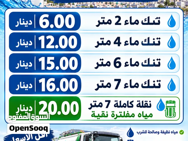 تنك ماء صالح للشرب بالزرقاء اسعاار حرق